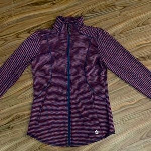 Tuff athletics, navy blue and purple long sleeve active wear